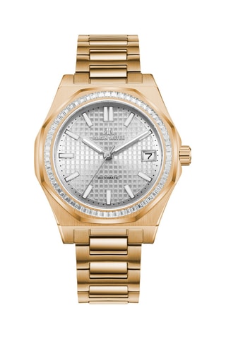 Reloj automático de acero y circones