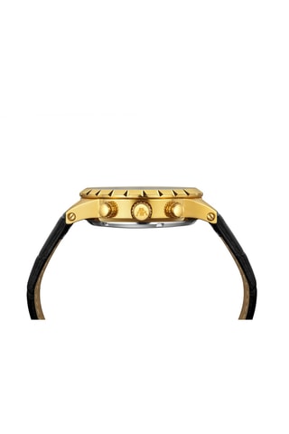 Reloj automático de piel - Negro y dorado