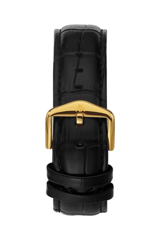 Reloj automático de piel - Negro y dorado