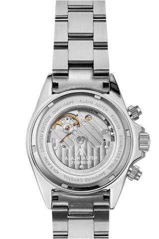 Reloj automático de acero - Taquímetro - Plateado