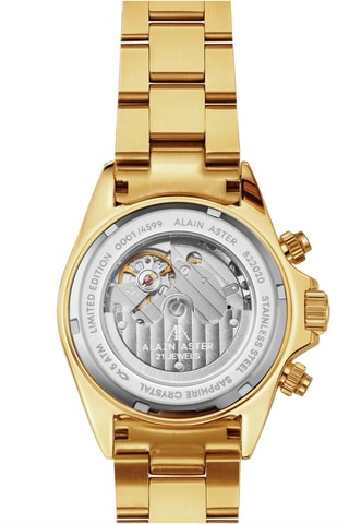 Reloj automático de acero - Taquímetro - Dorado