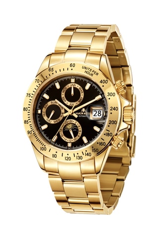 Reloj automático de acero - Taquímetro - Dorado