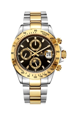 Reloj automático de acero - Taquímetro - Plateado y dorado