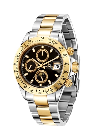 Reloj automático de acero - Taquímetro - Plateado y dorado