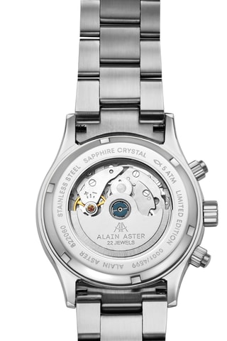 Reloj automático de acero - Taquímetro - Plateado