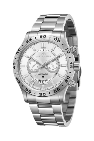 Reloj automático de acero - Taquímetro - Plateado