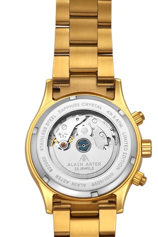 Reloj automático de acero - Taquímetro - Dorado