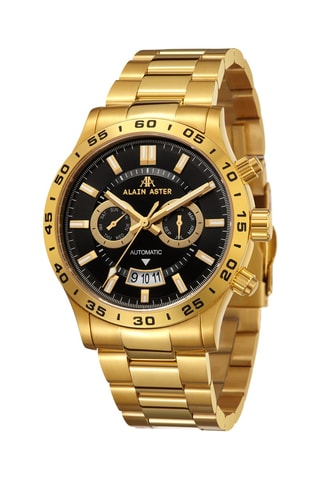 Reloj automático de acero - Taquímetro - Dorado