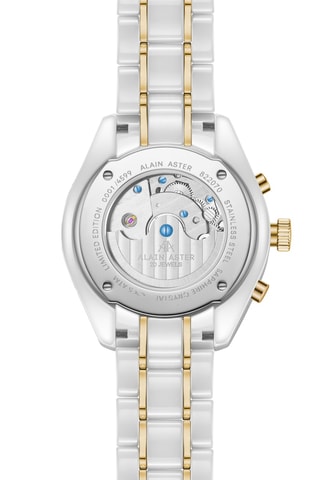 Reloj automático de cerámica - Taquímetro - Blanco