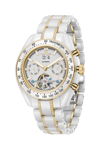 Reloj automático de cerámica - Taquímetro - Blanco