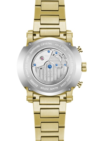 Reloj automático de acero bañado en oro amarillo