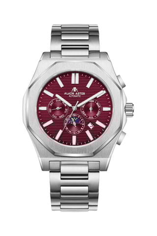 Reloj automático de acero - Plateado