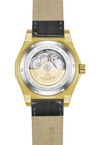 Reloj automático de piel - Negro