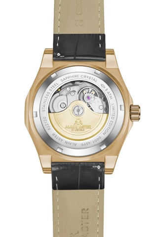 Reloj automático de piel - Negro