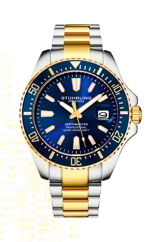 Relógio de quartzo em aço Aquadiver - Prateado e dourado