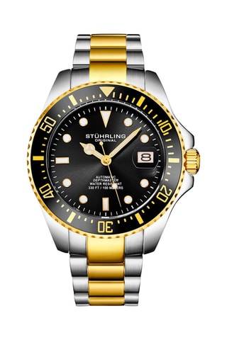 Relógio automático em aço Aquadiver - Prateado e dourado