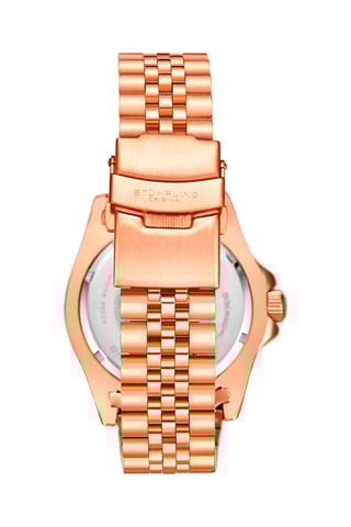 Relógio de quartzo em aço Aquadiver - Função GMT - Dourado-rosa e preto
