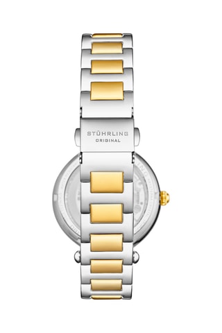 Relógio automático em aço Luxe - Prateado e dourado