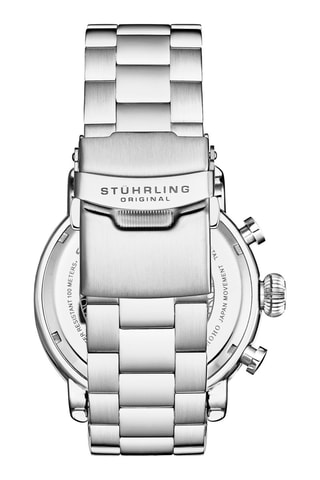 Relógio de quartzo em aço Dual Mode - Cronógrafo - Prateado e verde