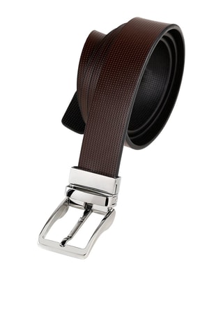 Ceinture réversible en cuir - Noir