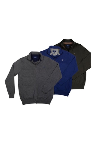 3 gilets - Gris, bleu et vert