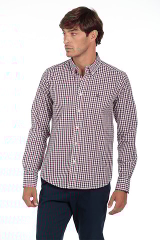 Chemise - Bleu marine et rouge