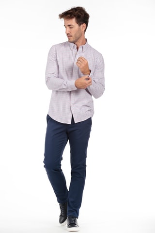 Chemise - Blanc, bleu et rouge