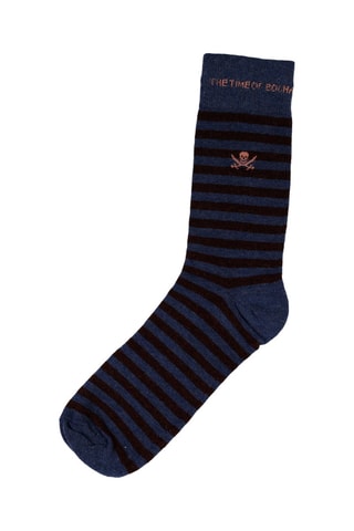 Chaussettes - Bleu marine et marron