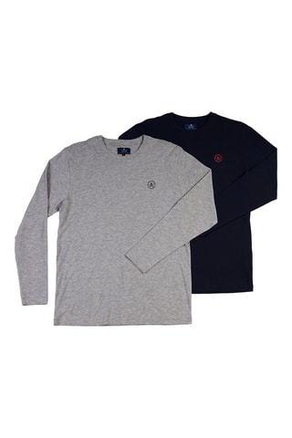 2 t-shirts - Azul-marinho e cinzento-claro