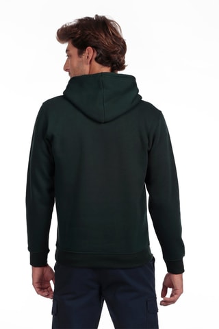 2 sweats com capuz - Preto e verde-escuro