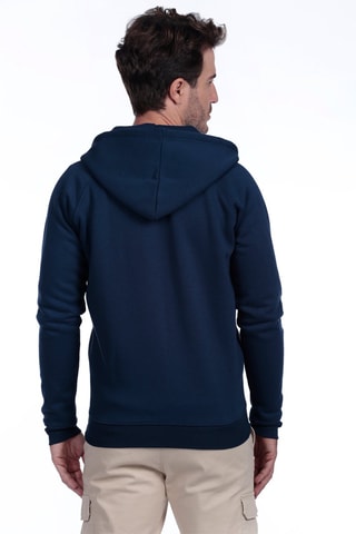 2 sweats com capuz - Azul-marinho e cinzento-claro