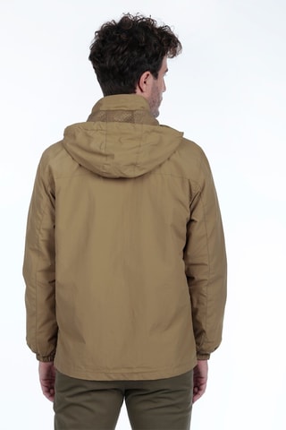 2 corta-ventos regular com capuz - Azul-marinho e bege-escuro