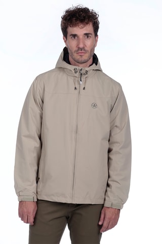 Coupe-vent regular à capuche - Beige