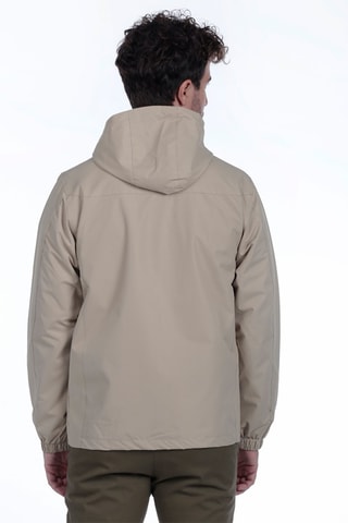 Coupe-vent regular à capuche - Beige