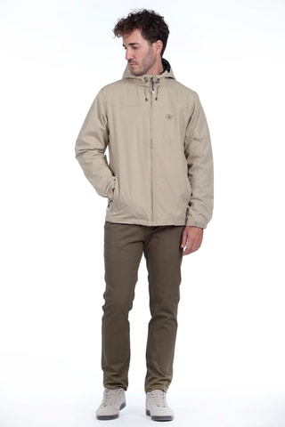 Coupe-vent regular à capuche - Beige