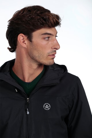 Coupe-vent regular à capuche - Noir