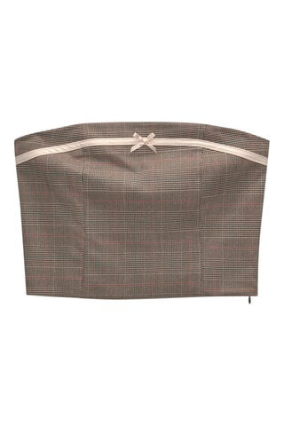 Crop top palabra de honor - Gris