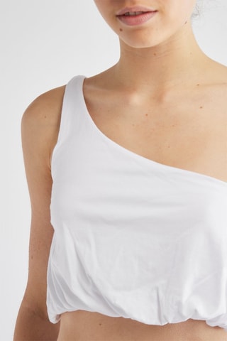 Crop top asymétrique - Blanc