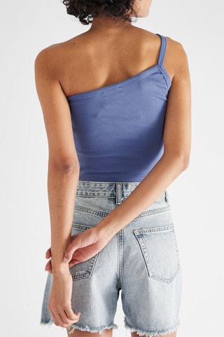 Crop top asimétrico - Azul