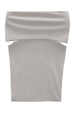 Top corsetero - Gris claro