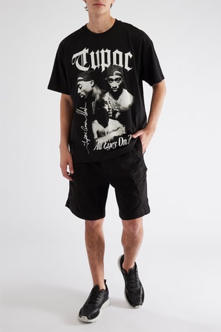 Camiseta Tupac - Negro