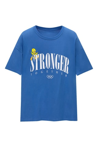 Camiseta Piolín y Silvestre Looney Tunes - Azul