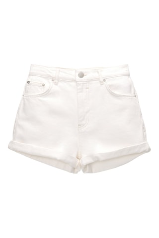 Spijkershort mom- Wit