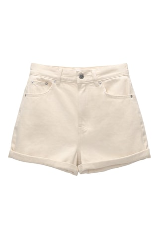 Spijkershort mom- Ecru