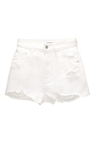 Spijkershort mom- Wit