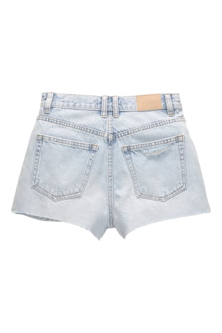 Spijkershort mom- Lichtblauw