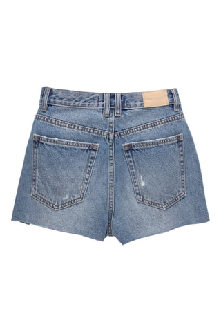 Spijkershort mom- Blauw