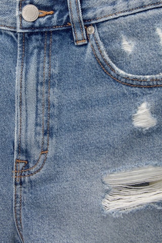 Spijkershort mom- Blauw