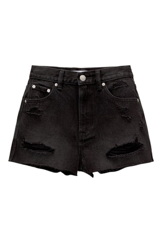 Spijkershort mom- Zwart