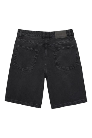 Bermuda slim fit vaquera - Negro